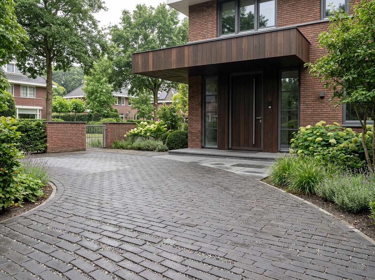 Inrit met parkeerplaats