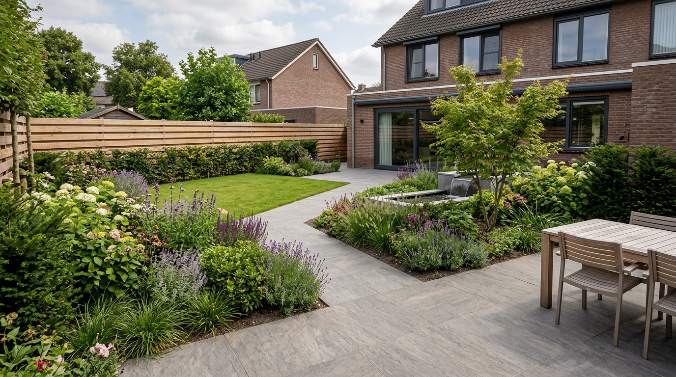 Achtertuin na de renovatie